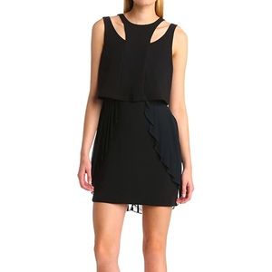 BCBGGeneration Pleated Overlay Dress